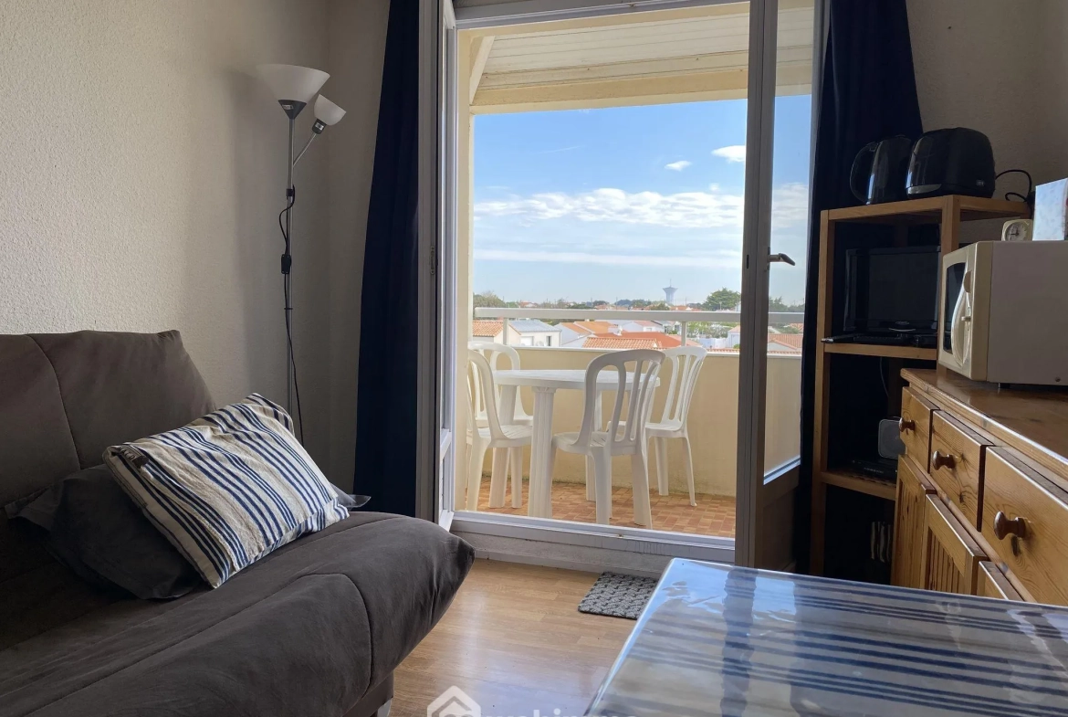 Studio meublé avec balcon face à la mer à Saint-Hilaire-de-Riez 