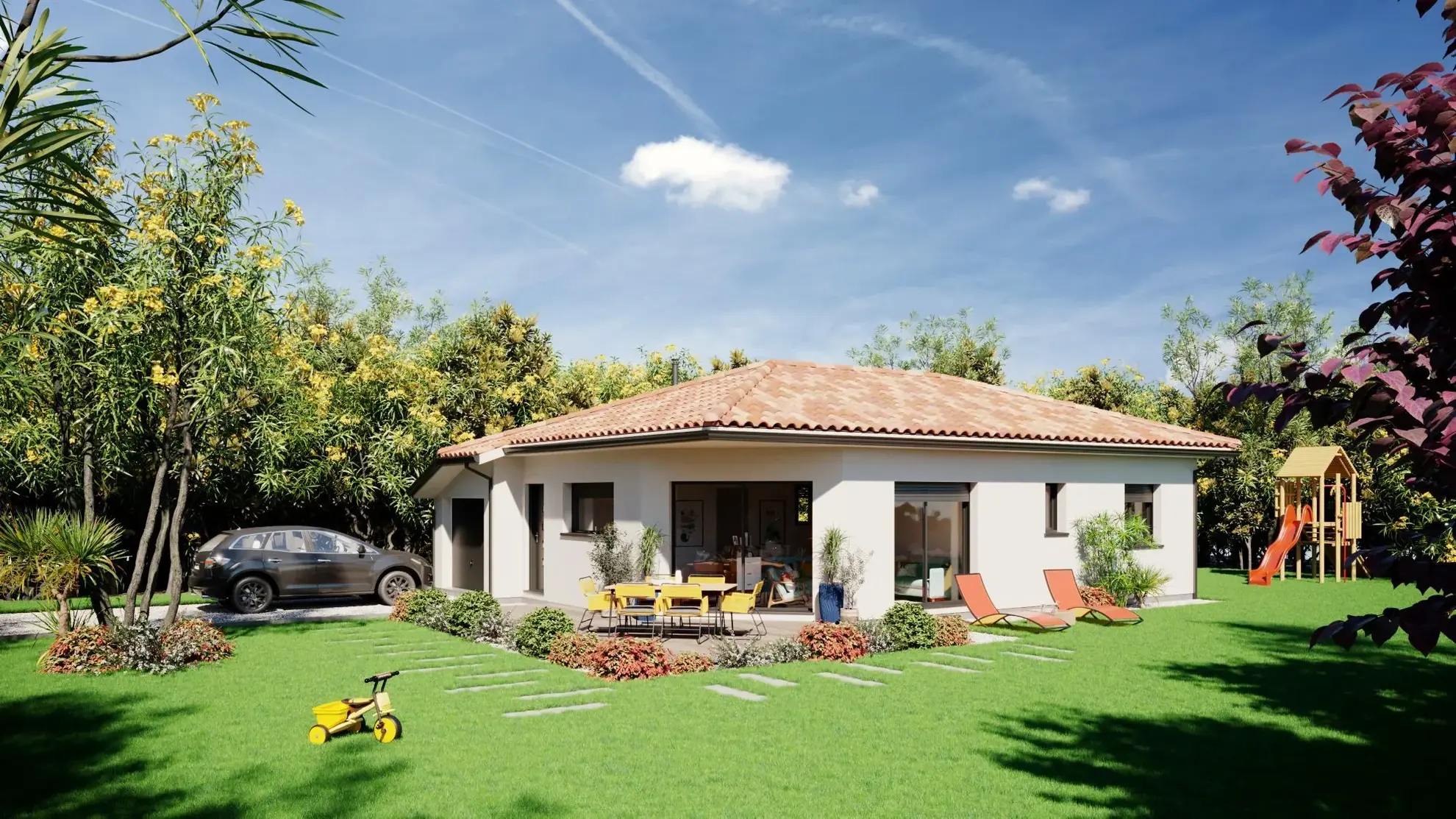 Maison neuve avec 2 chambres et garage à Benquet - À partir de 208 800 € 