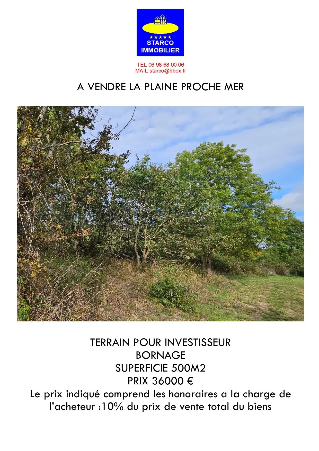 Terrain à vendre à La Plaine-sur-Mer - 500 m² proche mer à saisir 