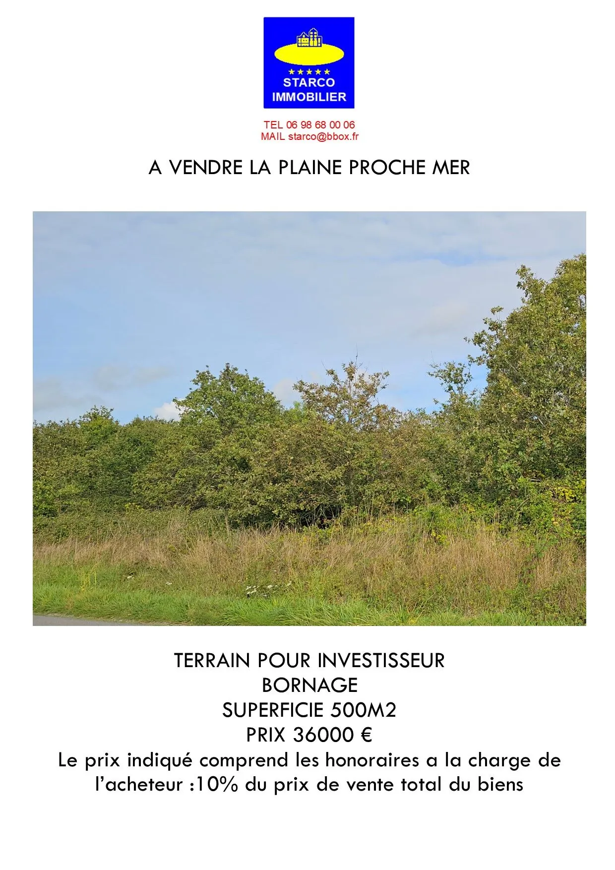 Terrain à vendre à La Plaine-sur-Mer - 500 m² proche mer à saisir 