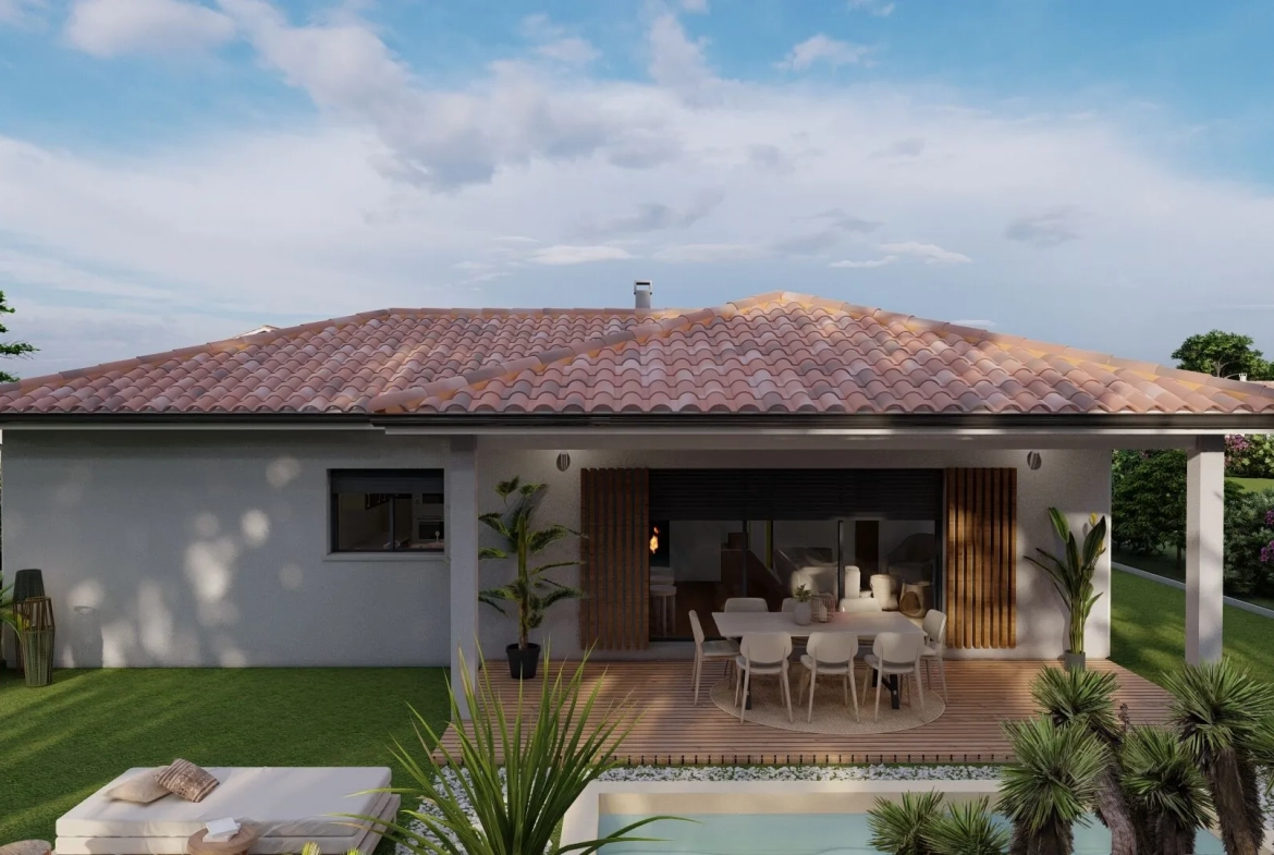 Maison neuve de 91 m² avec terrasse et garage à Pontonx-sur-l'Adour 
