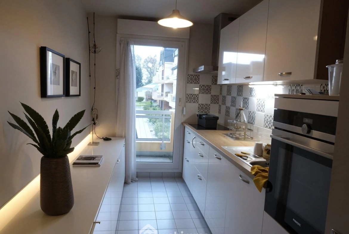 Appartement 92m² à Mont-Saint-Aignan avec balcon et parking en résidence sécurisée 
