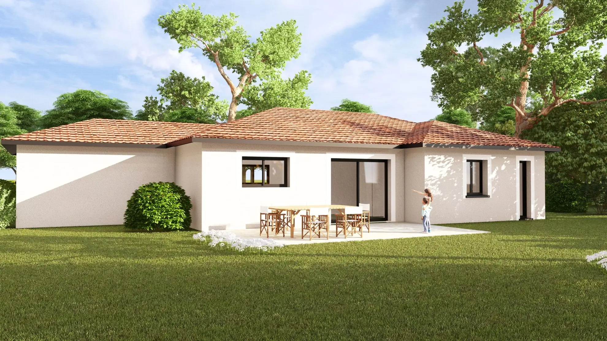 Villa neuve à Dracé de 4 chambres avec garage et terrasse, livraison 2024 