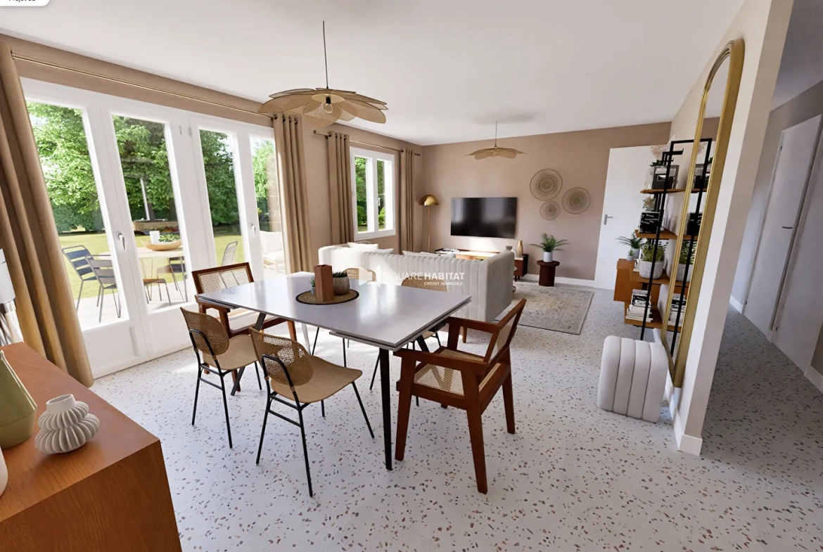 Charmante villa de plain-pied à Saignon avec terrain clos et arbres, proche d'Apt 