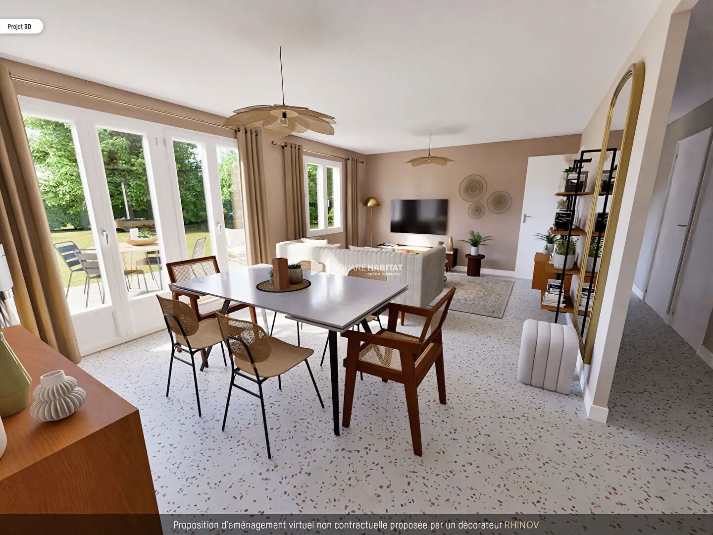 Charmante villa de plain-pied à Saignon avec terrain clos et arbres, proche d'Apt 