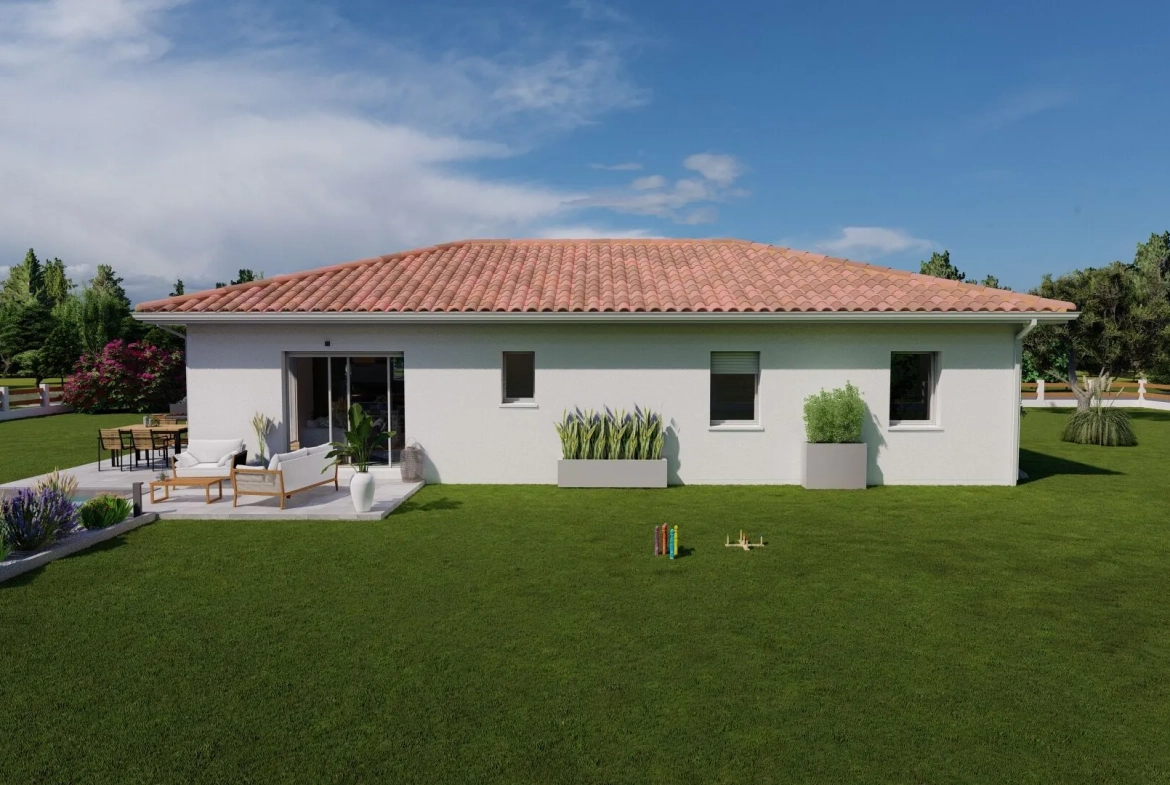 Villa neuve de 95m² avec 3 chambres, garage à Mezos 