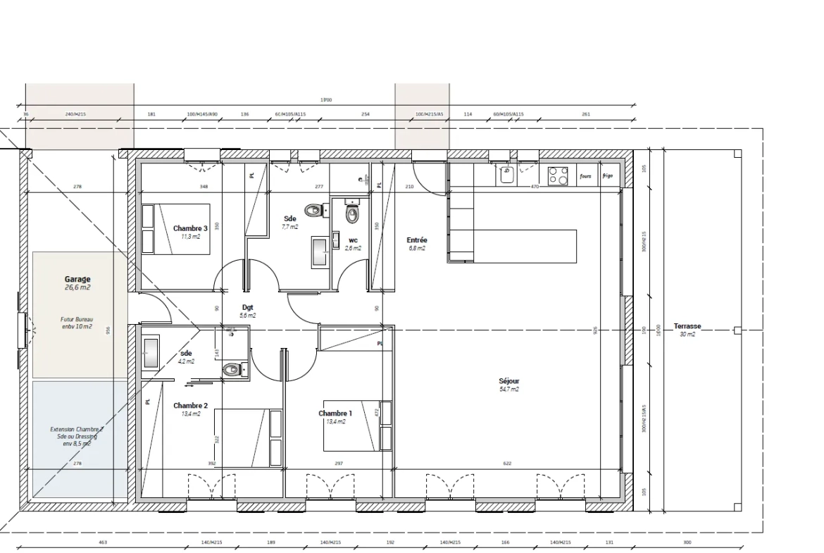 Maison neuve hors d'eau hors d'air 3 chambres à Luglon - Projet personnalisé 