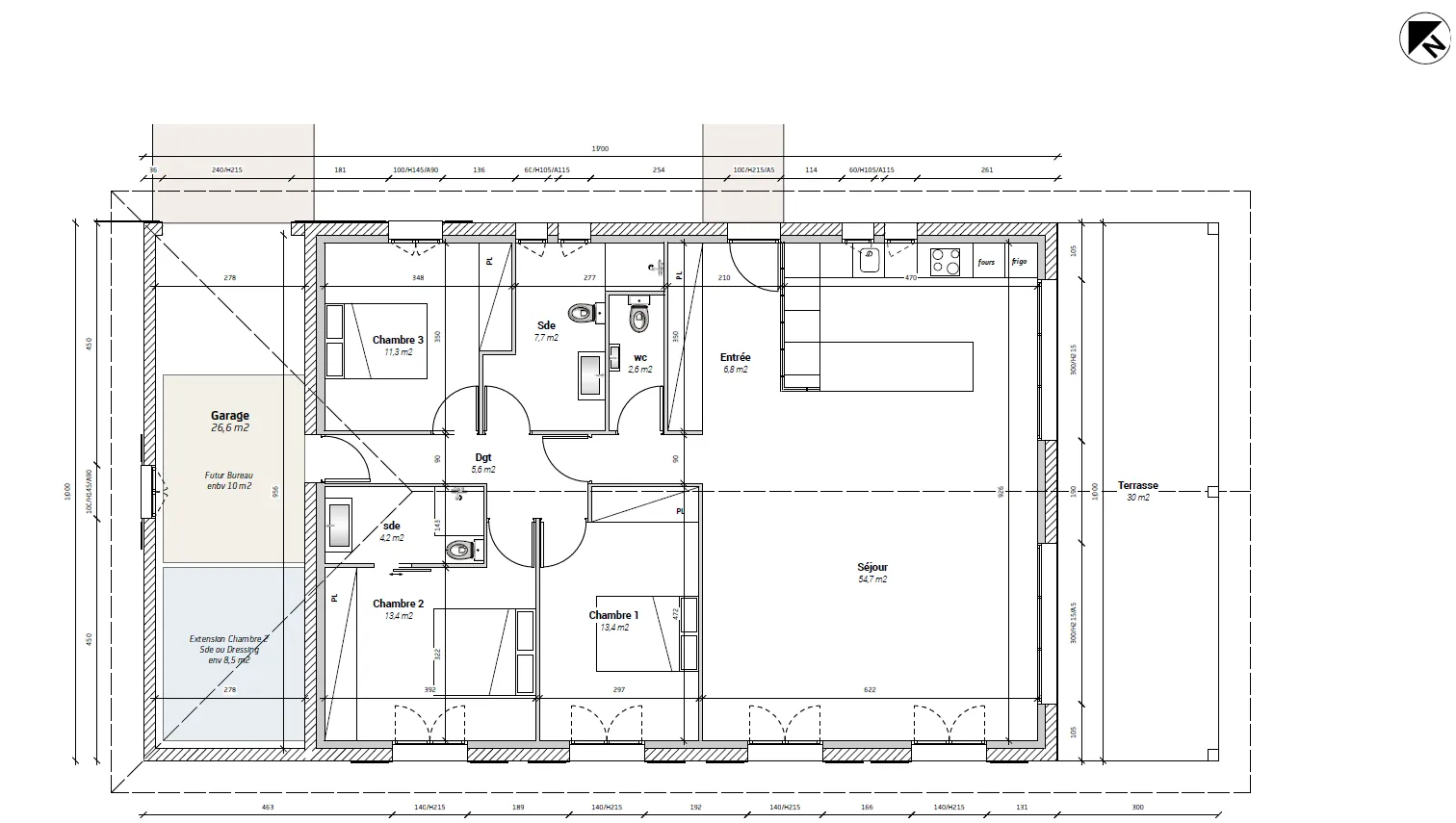 Maison neuve hors d'eau hors d'air 3 chambres à Luglon - Projet personnalisé 