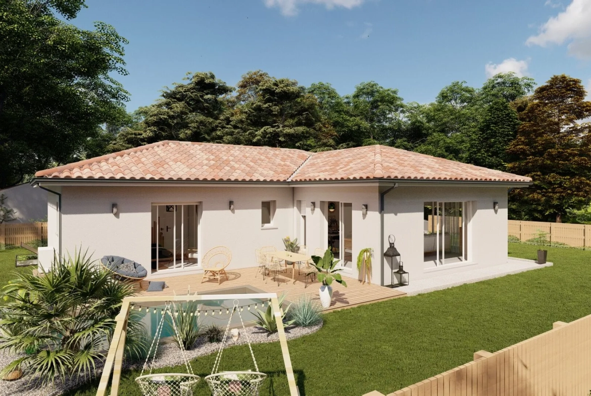 Maison neuve 3 chambres à Lesperon avec garage et terrain de 600 m² 