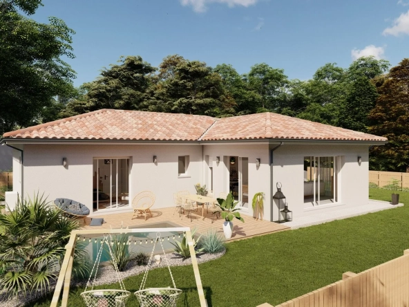 Maison neuve 3 chambres à Lesperon avec garage et terrain de 600 m²