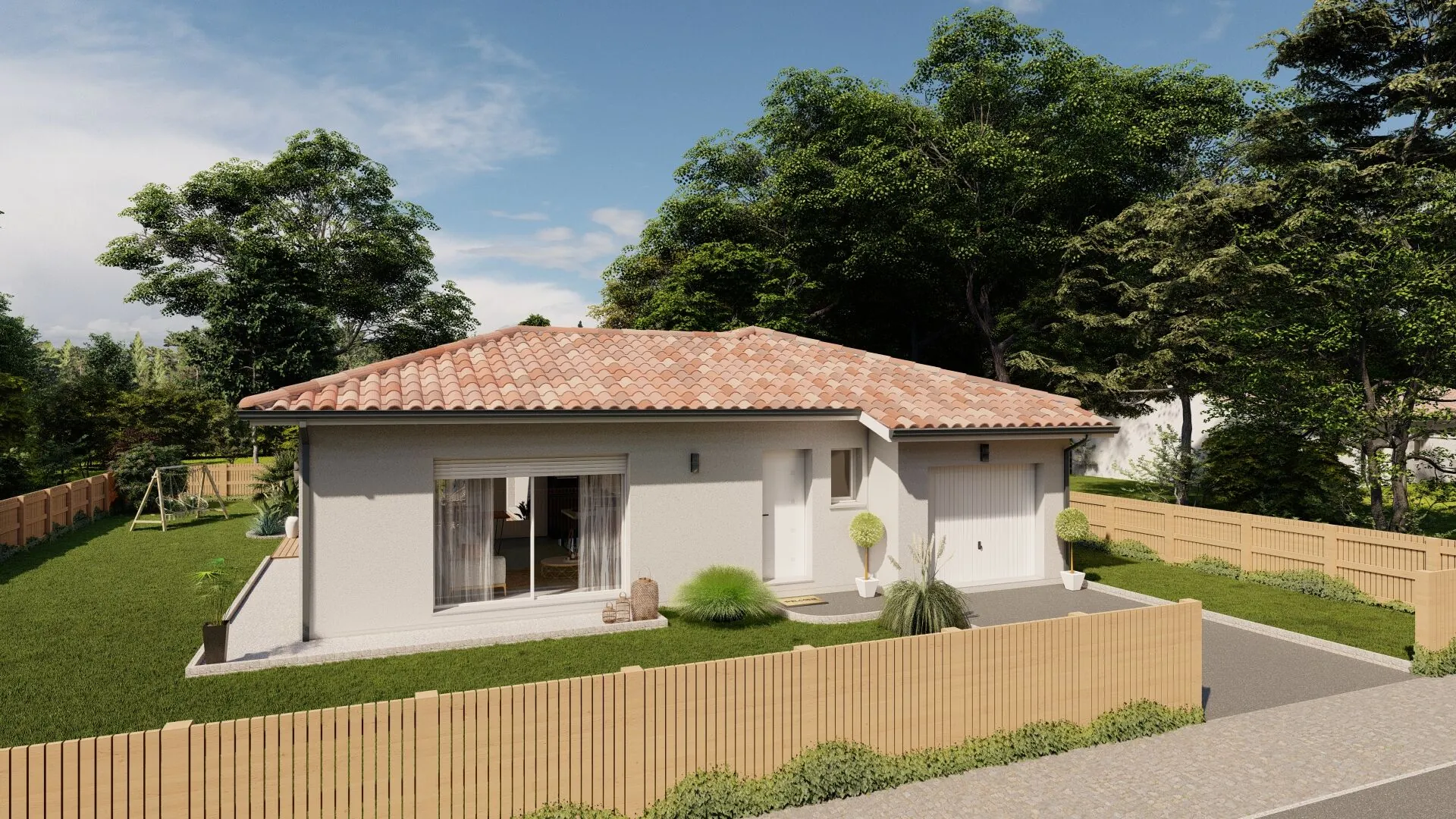 Maison neuve 3 chambres à Lesperon avec garage et terrain de 600 m² 