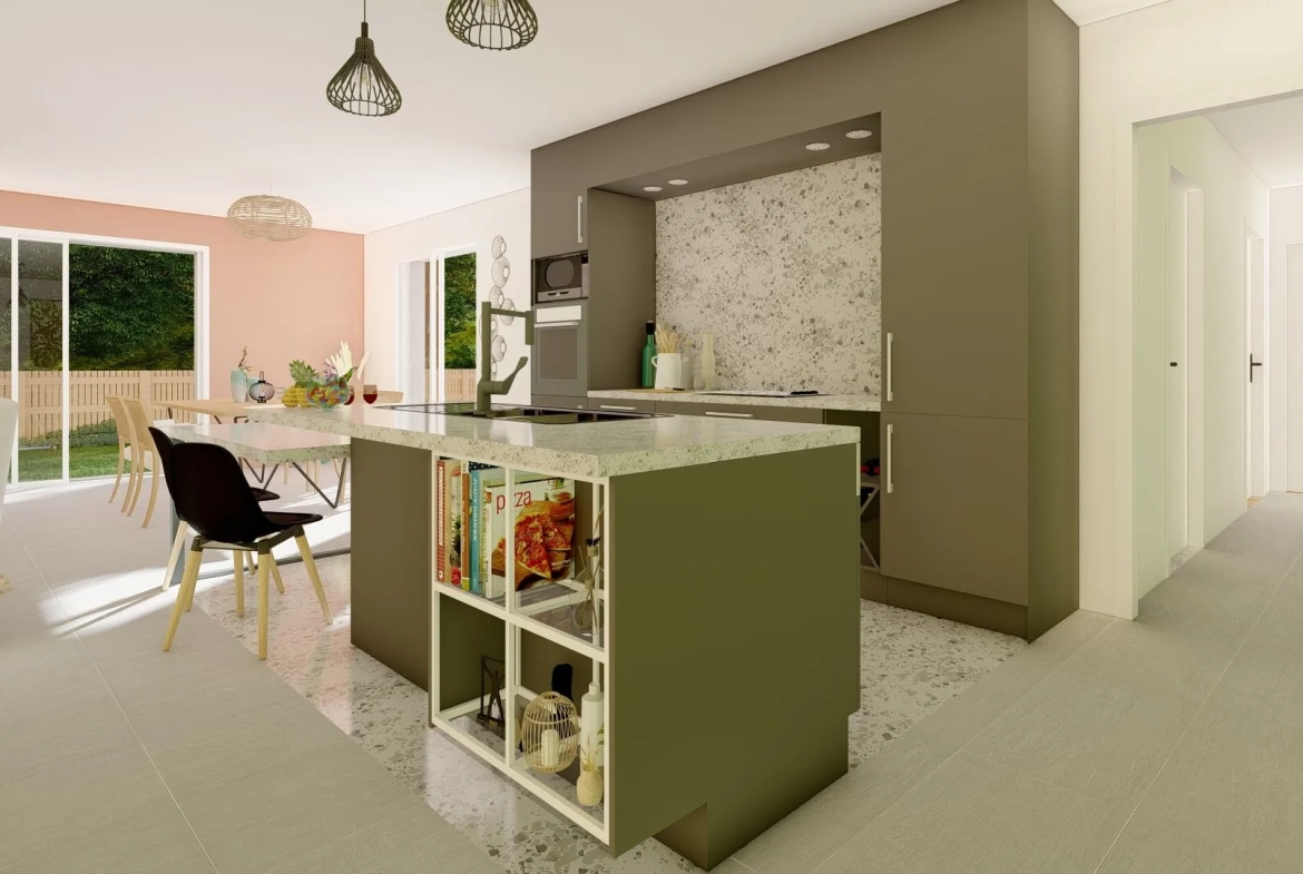 Maison neuve 3 chambres à Lesperon avec garage et terrain de 600 m² 