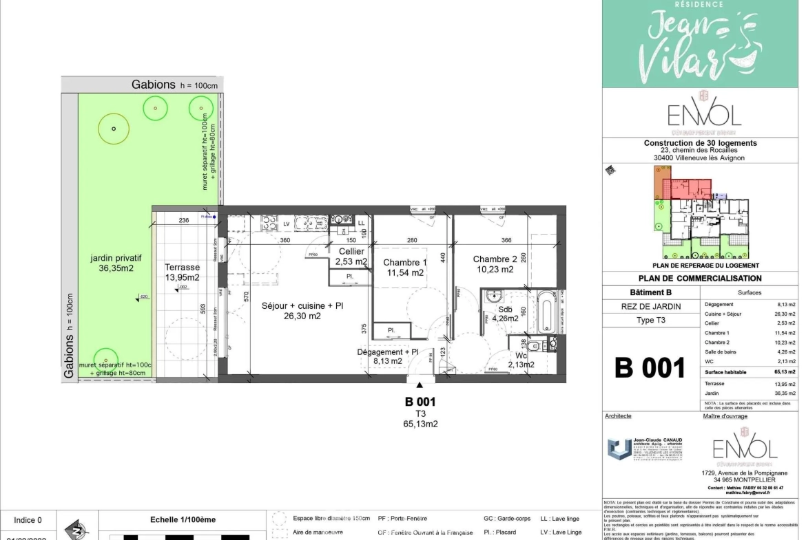 Appartement T3 neuf avec terrasse et parking à Villeneuve-lès-Avignon 