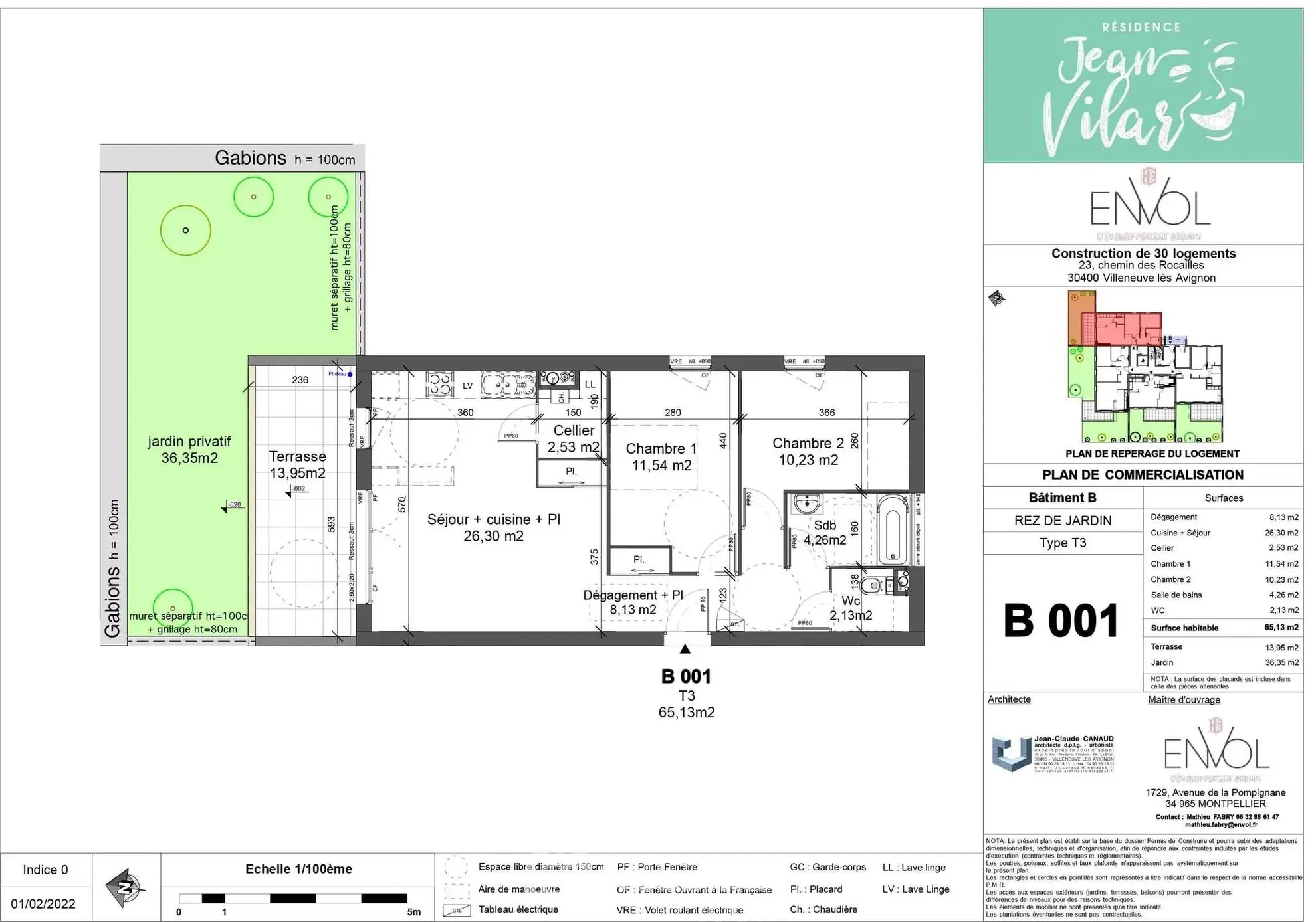Appartement T3 neuf avec terrasse et parking à Villeneuve-lès-Avignon 