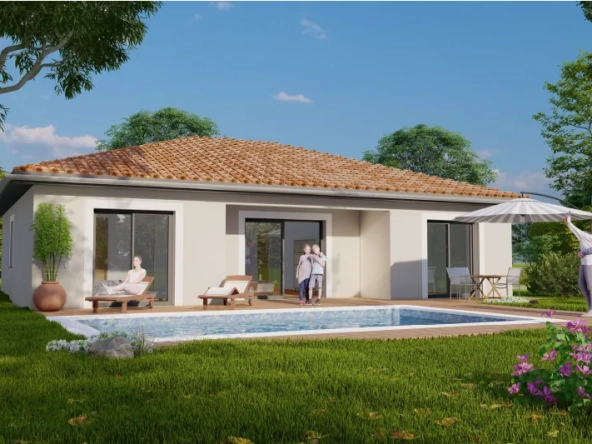 Villa neuve moderne à Saint-Symphorien-d'Ancelles - 3 chambres, terrain de 907 m²