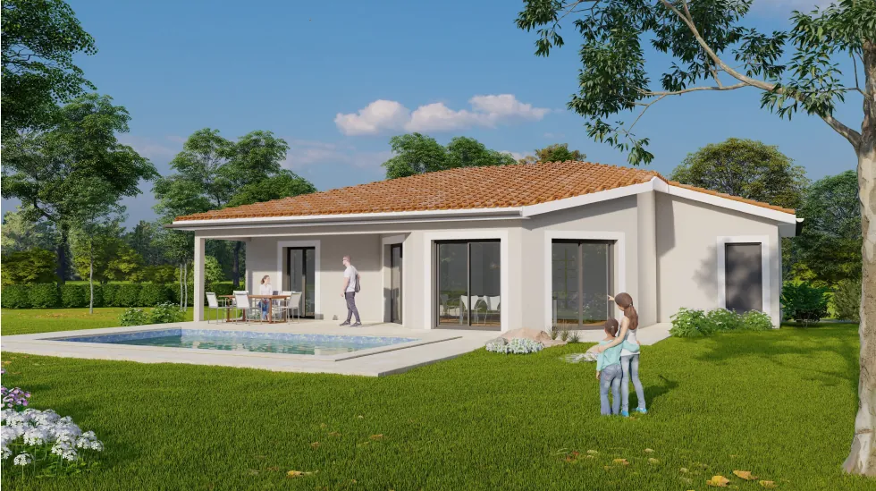 Villa neuve moderne à Saint-Symphorien-d'Ancelles - 3 chambres, terrain de 907 m² 