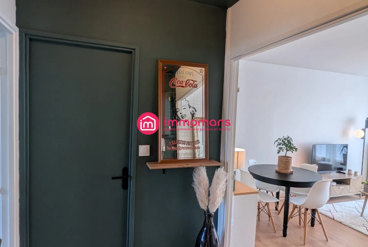 Appartement rénové de 46 m² à Le Mans, proche hospital, parking et cave 