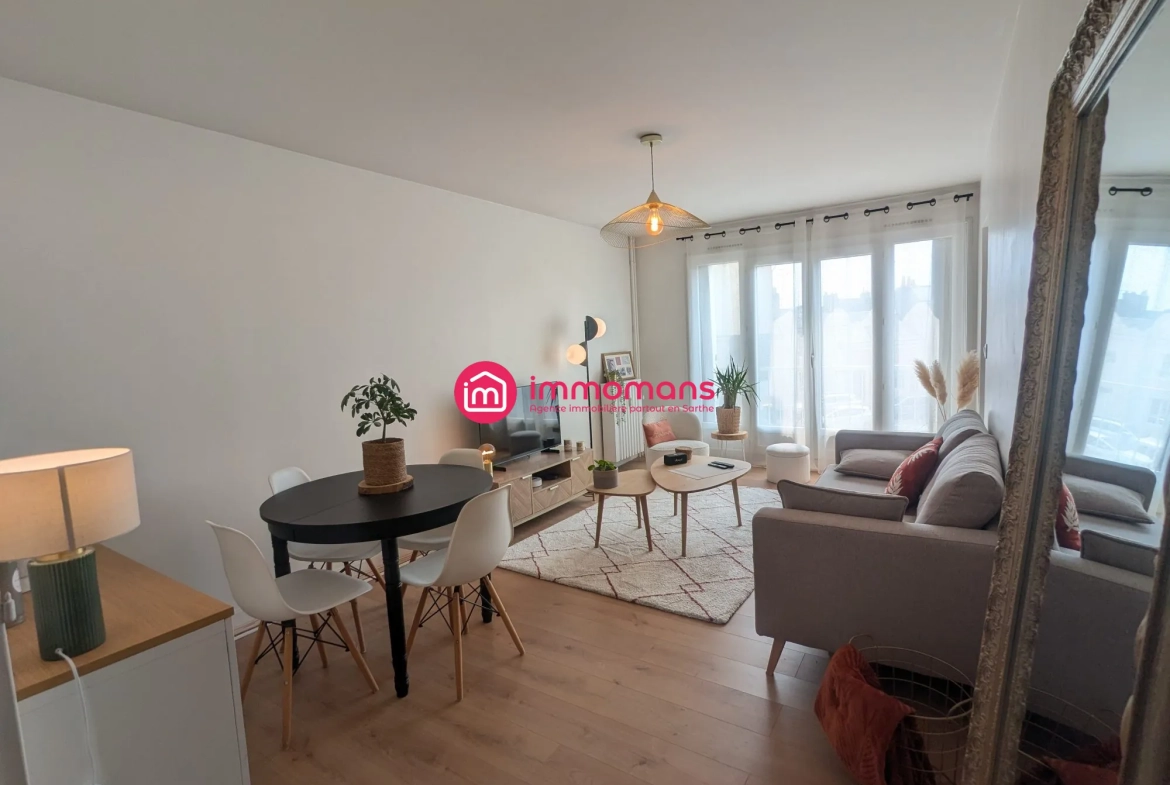 Appartement rénové de 46 m² à Le Mans, proche hospital, parking et cave 