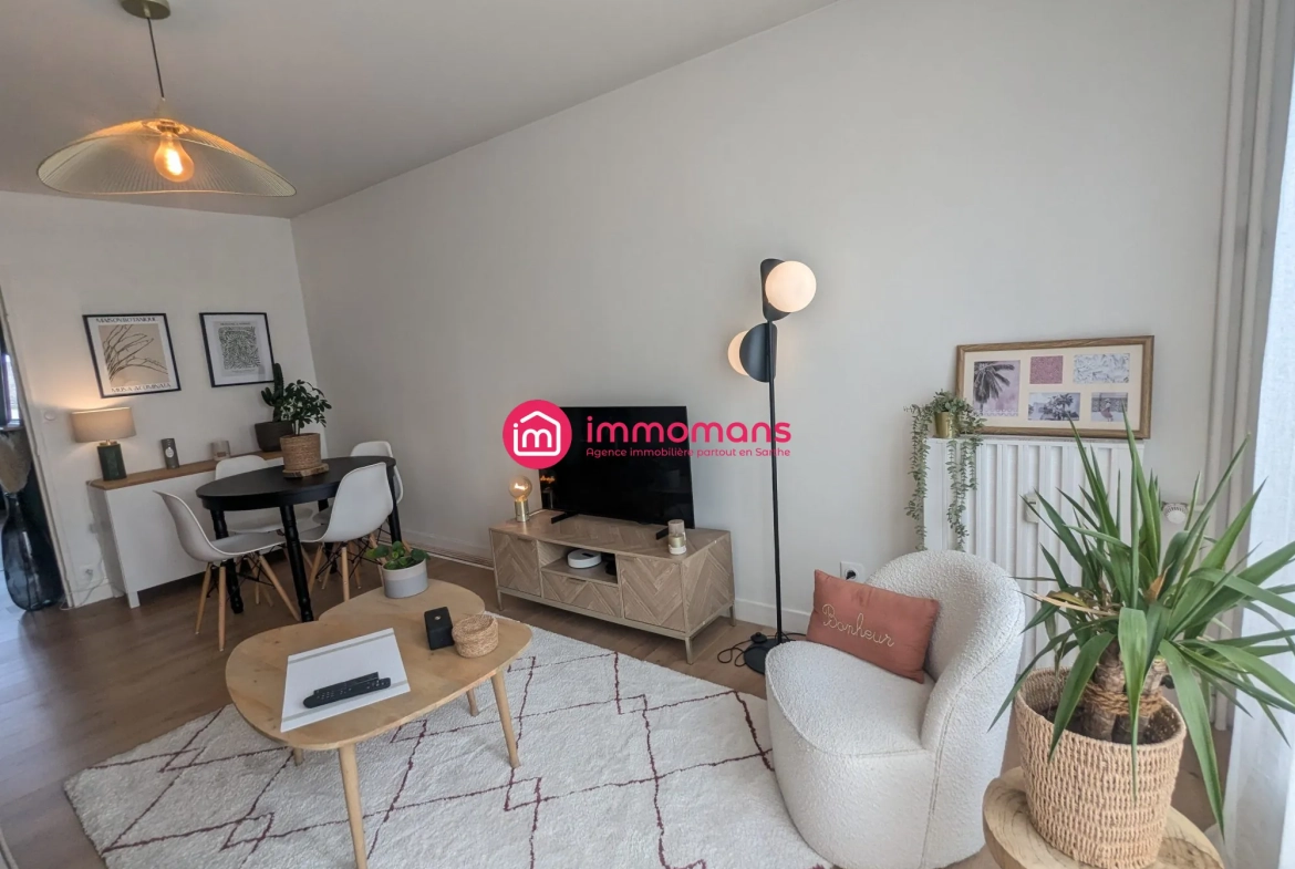 Appartement rénové de 46 m² à Le Mans, proche hospital, parking et cave 