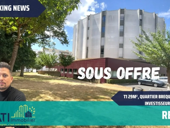 Appartement T1 de 25,75 m² à Rennes, Quartier Bréquigny - Investissement idéal