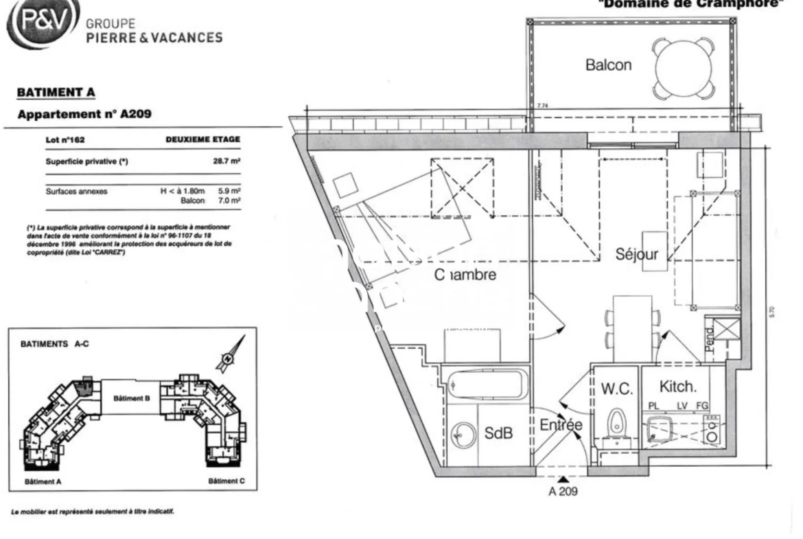 Investissement LMNP en Appartement T2 Meublé au Pouliguen avec Bail Commercial 
