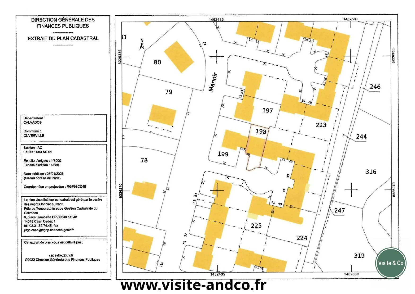 Maison familiale à Cuverville, 2 chambres, garage et jardin au sud 