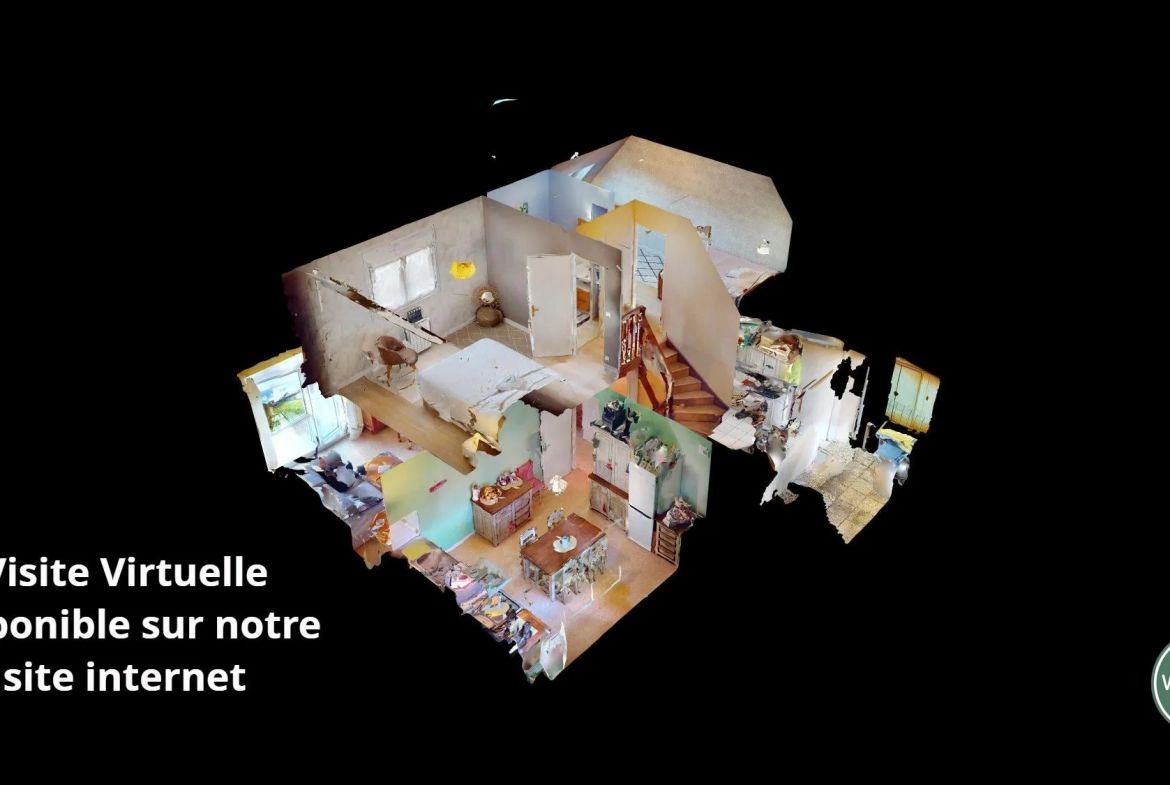 Maison familiale à Cuverville, 2 chambres, garage et jardin au sud 