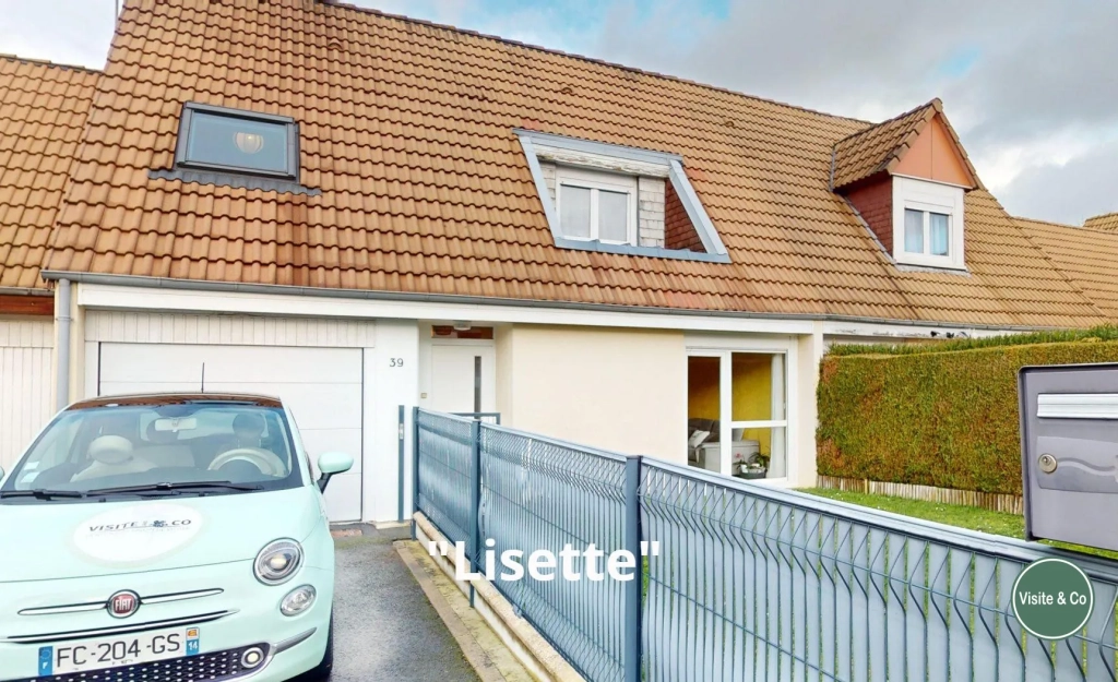 Maison familiale à Cuverville, 2 chambres, garage et jardin au sud