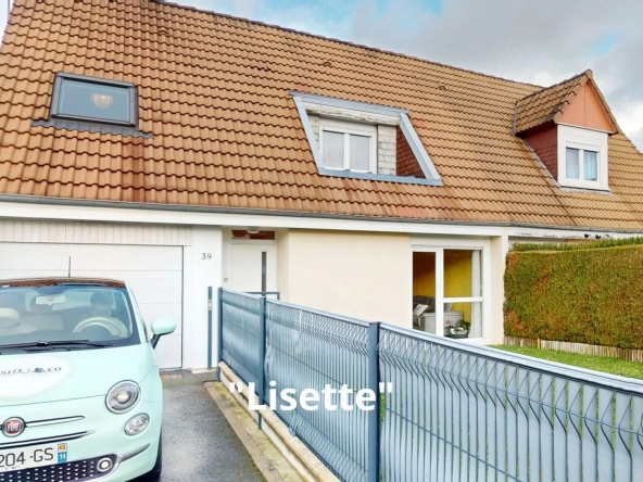 Maison familiale à Cuverville, 2 chambres, garage et jardin au sud