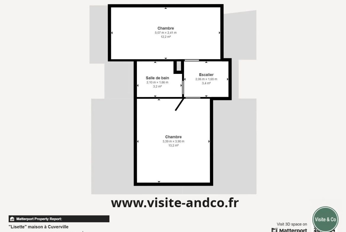 Maison familiale à Cuverville, 2 chambres, garage et jardin au sud 