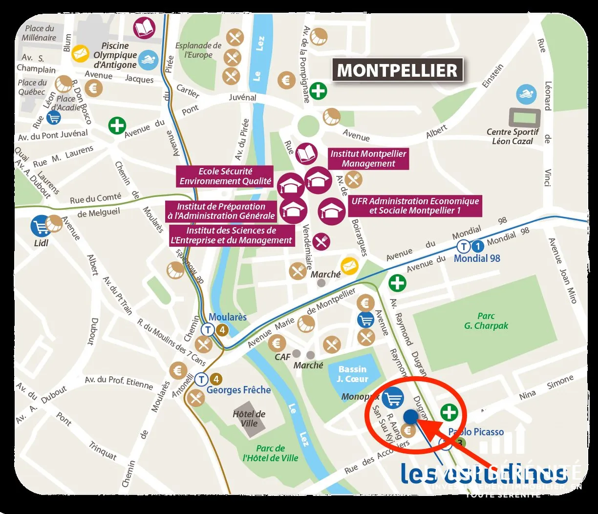 Appartement étudiant à vendre à Montpellier - Investissement LMNP sécurisé 