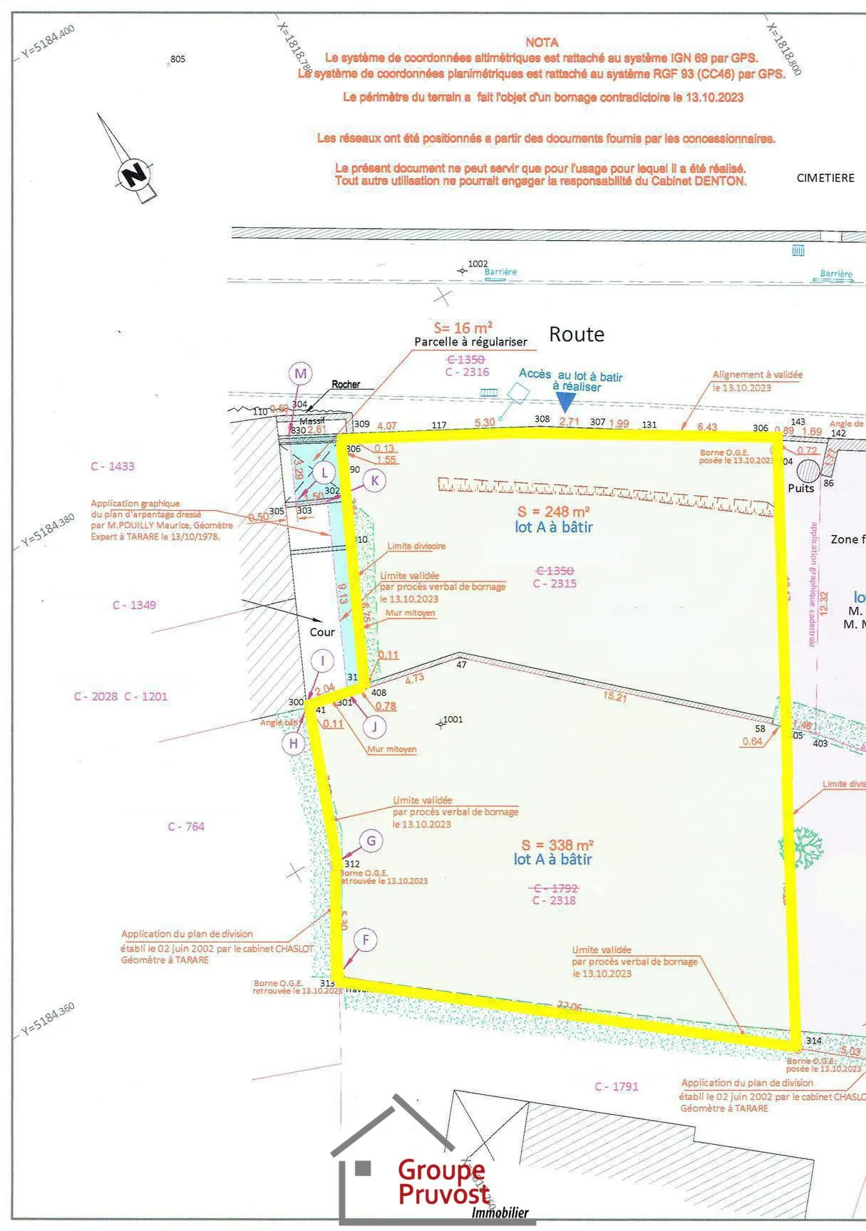 Terrain constructible de 586 m² à Saint Romain de Popey avec vue panoramique 