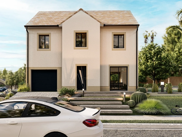 Maison neuve à construire de 80 m² à Houdan, 3 chambres, terrain viabilisé