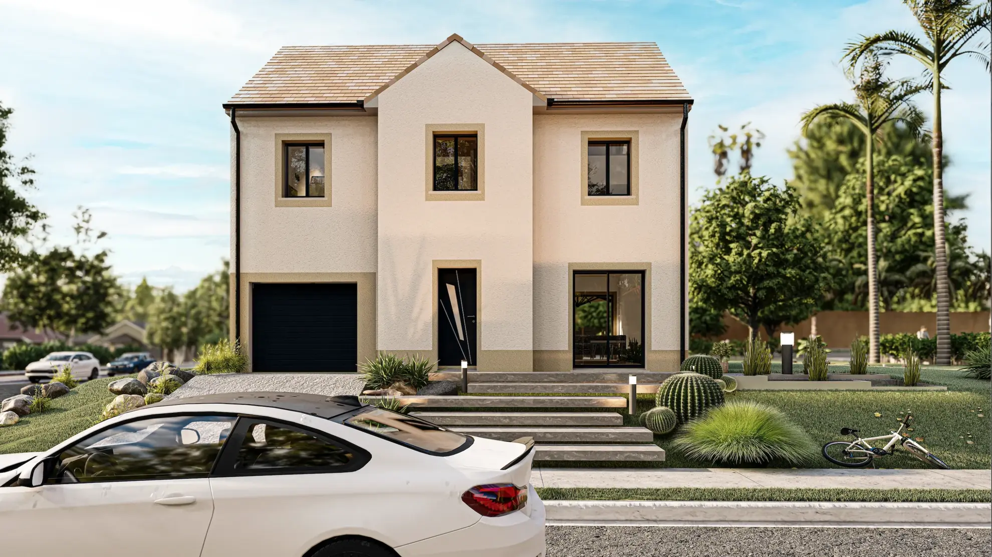 Maison neuve à construire de 80 m² à Houdan, 3 chambres, terrain viabilisé 