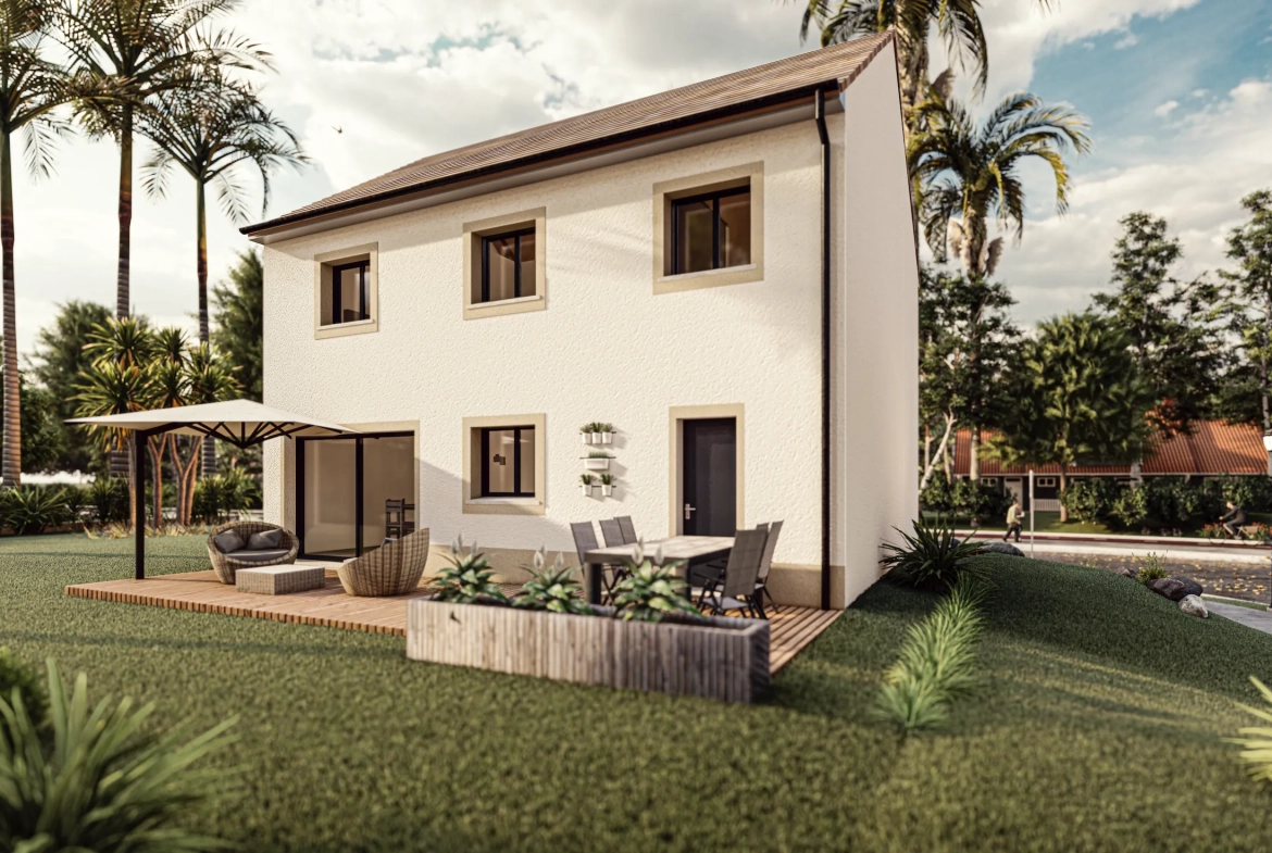 Maison neuve à construire de 80 m² à Houdan, 3 chambres, terrain viabilisé 