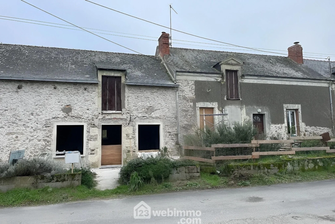 Longère à restaurer en bord de Loire avec grand terrain à Saint-Georges-sur-Loire 