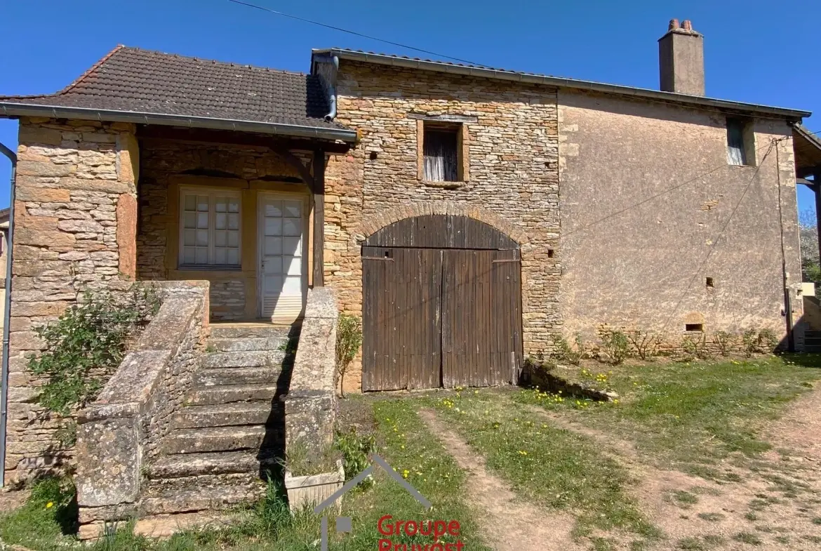 Ensemble immobilier à rénover à Cluny avec terrain arboré et vue dégagée 