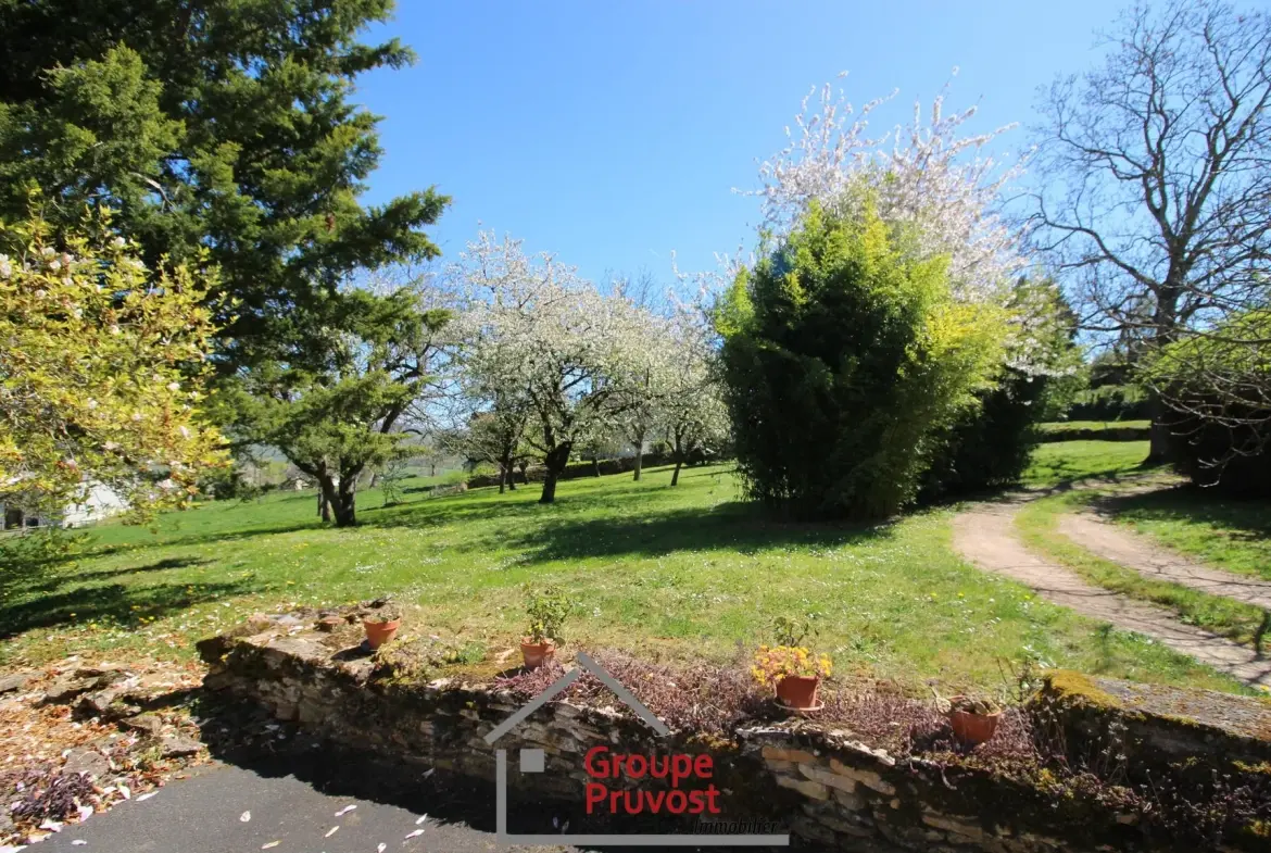 Ensemble immobilier à rénover à Cluny avec terrain arboré et vue dégagée 