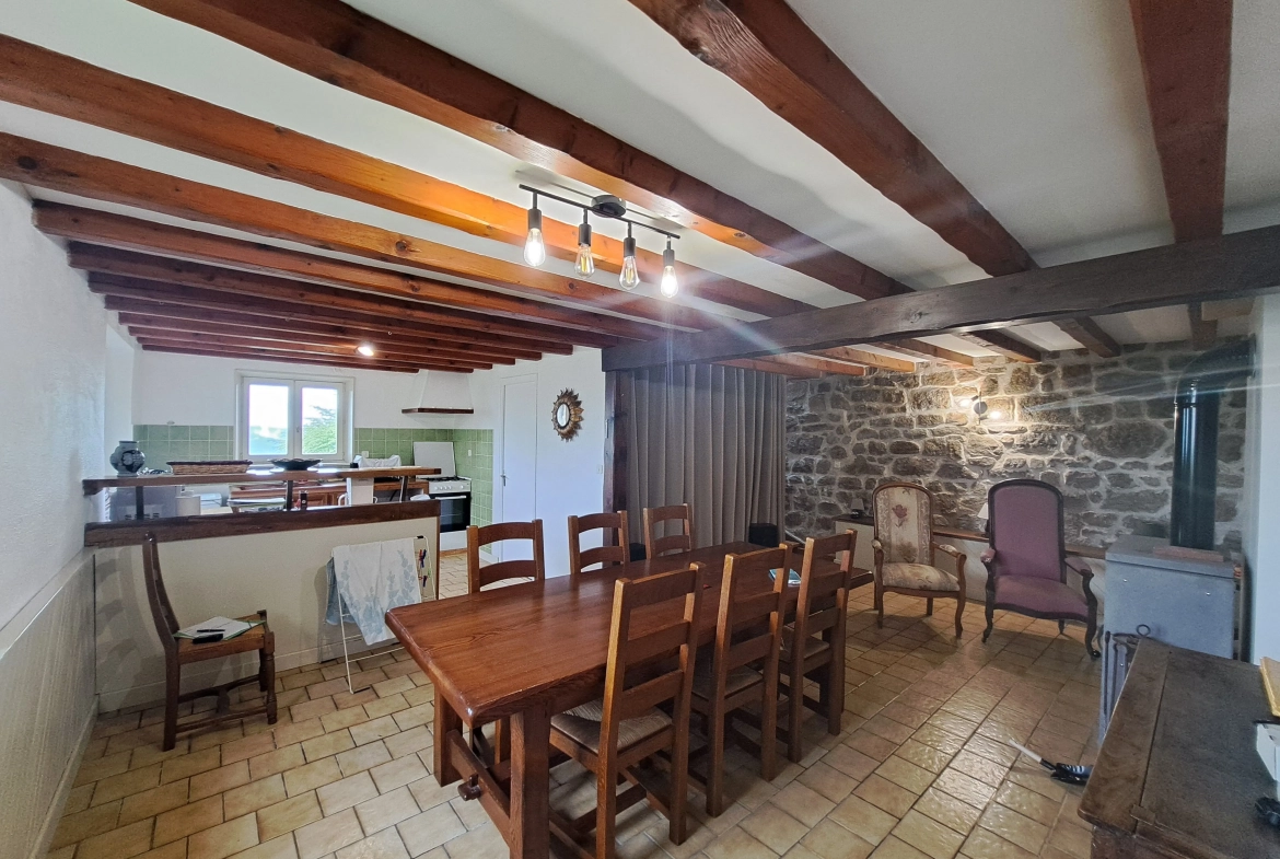 Maison en pierre avec vue panoramique sur le Forez – 4494 m² de terrain à Ambert 