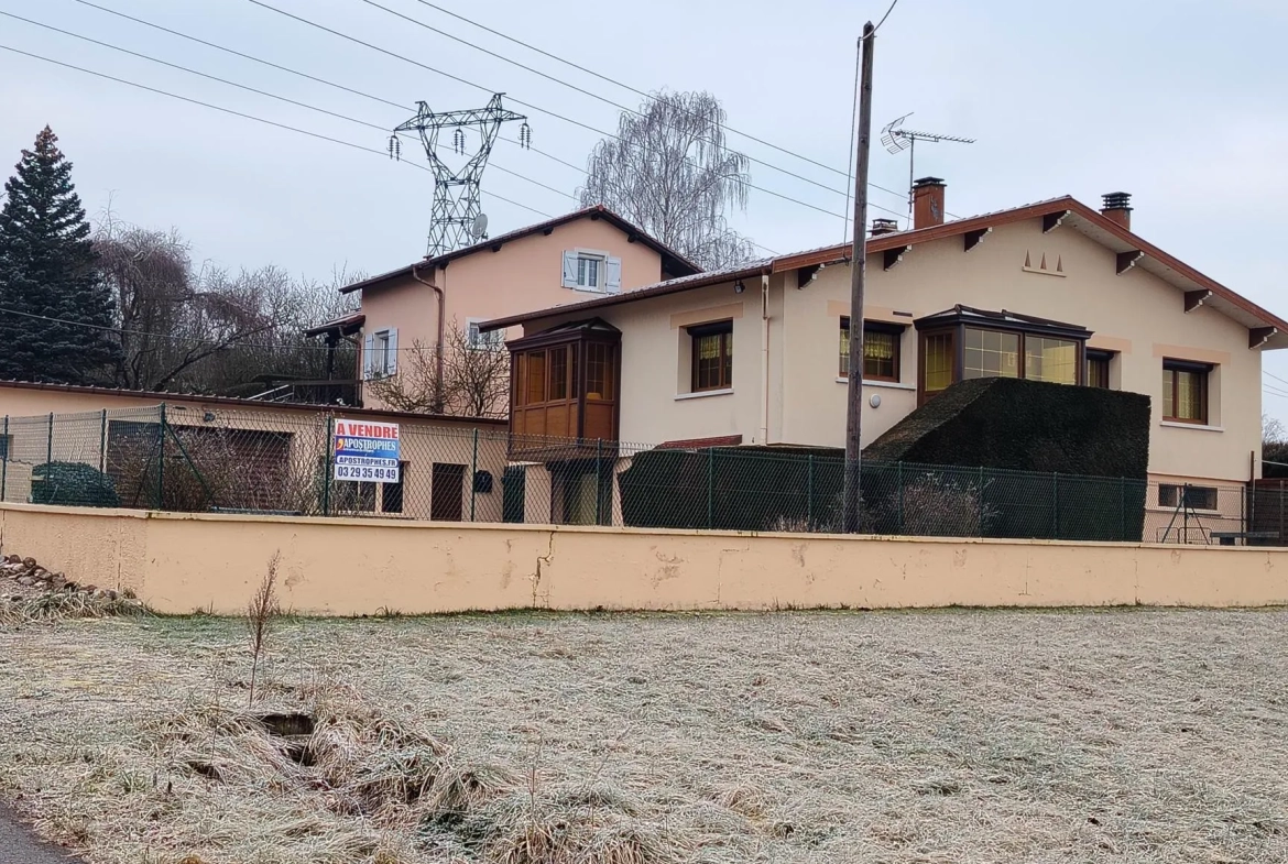 Pavillon des années 1960 avec dépendance et terrain proche d'Épinal 