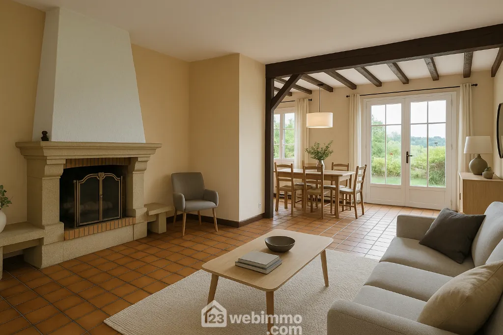 Maison familiale de 131 m2 à Mazerolles avec sous-sol et terrain clos 