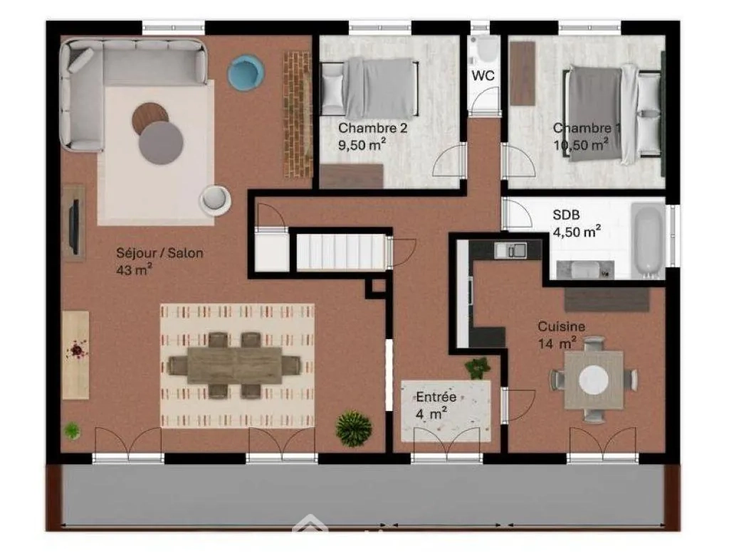 Maison familiale de 131 m2 à Mazerolles avec sous-sol et terrain clos 