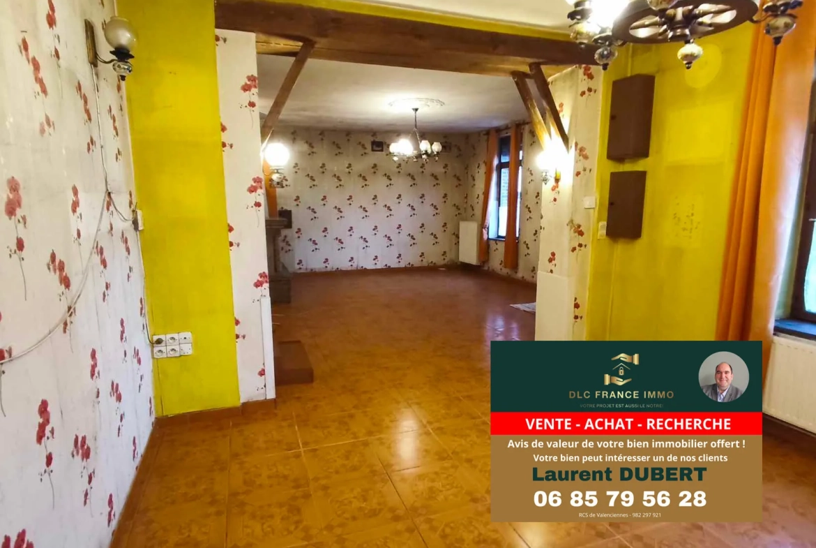 Maison de plain-pied à BACHANT avec jardin, garage et 5 chambres 