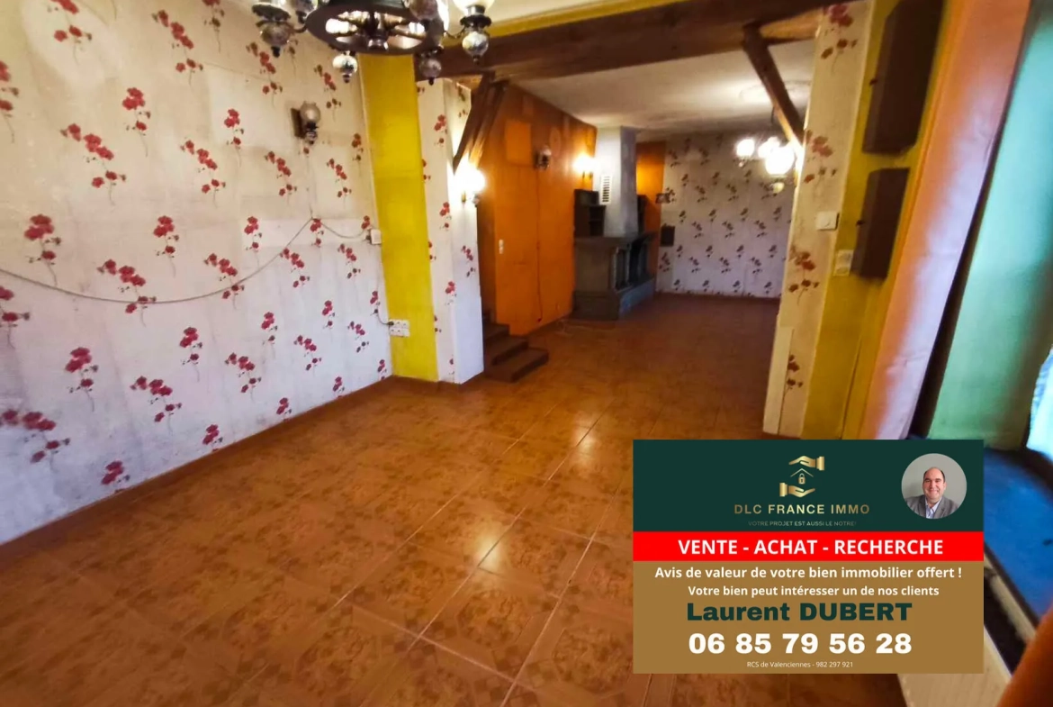 Maison de plain-pied à BACHANT avec jardin, garage et 5 chambres 