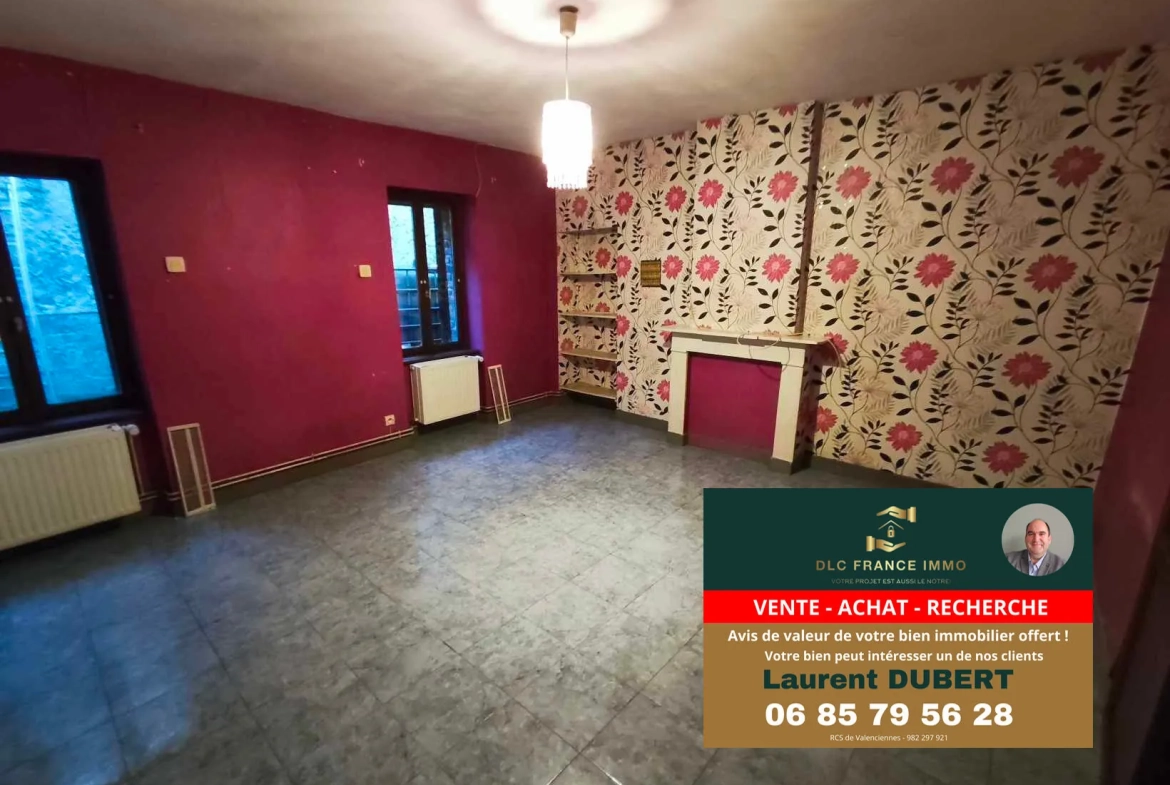 Maison de plain-pied à BACHANT avec jardin, garage et 5 chambres 
