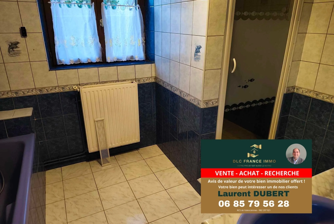 Maison de plain-pied à BACHANT avec jardin, garage et 5 chambres 