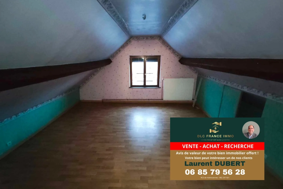 Maison de plain-pied à BACHANT avec jardin, garage et 5 chambres 
