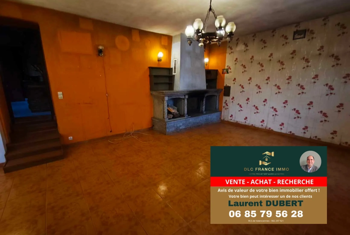 Maison de plain-pied à BACHANT avec jardin, garage et 5 chambres 