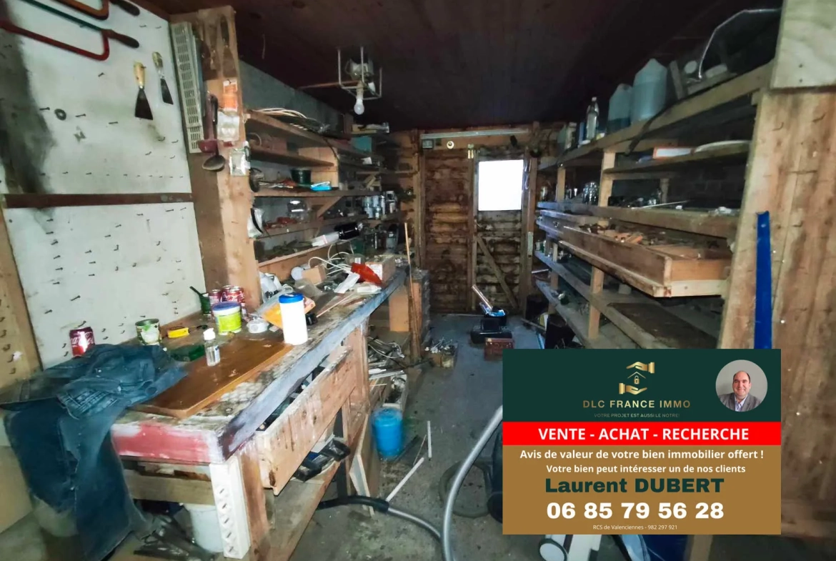 Maison de plain-pied à BACHANT avec jardin, garage et 5 chambres 