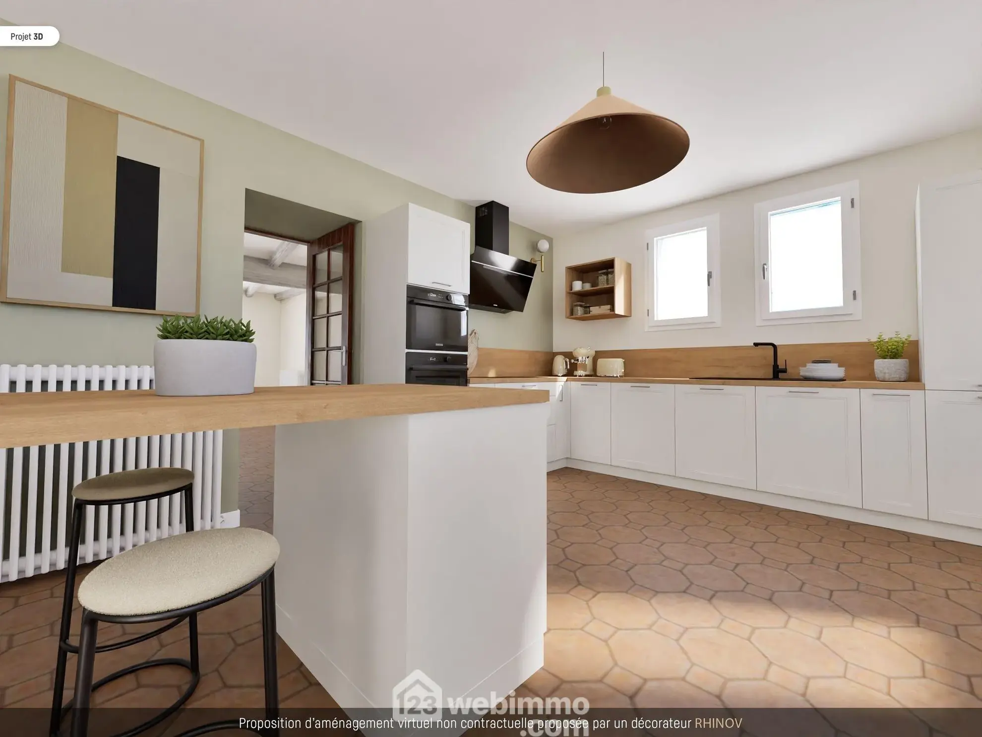 Maison en pierre avec extension à Colombiers - 107 m², 3 chambres, garage, terrain boisé 